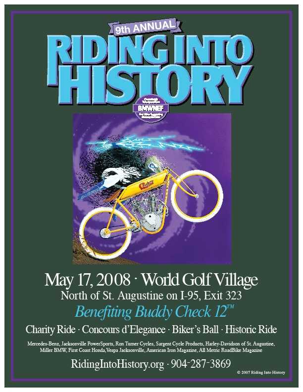 RIHPoster.jpg - Riding Into History 2008.- Presented by MotoEuro Garage Photography.