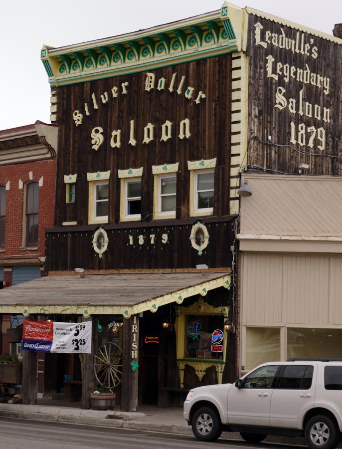 P1010481.jpg - We camped in downtown Leadville. The Silver Dollar is one of the most famous bars in the west.