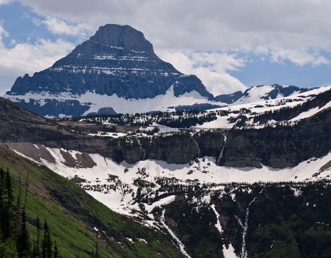 P1010576.jpg - One of many glaciers that can be seen from Logans Pass in Glacier.