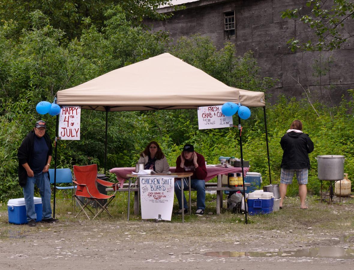 P1010664.jpg - The fourth of July celebration underway, the parade to follow later in the evening.