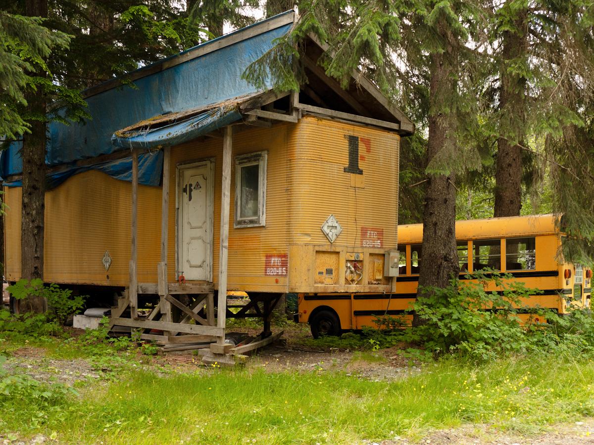 P1010680.jpg - Matching house and transport. Yes, it's a steel container with a door and window welded onto it.