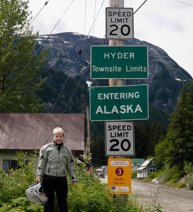 P1010768.jpg - Welcome to Alaska. We stayed in nearby Stewart, BC.while exploring the area on the bike.