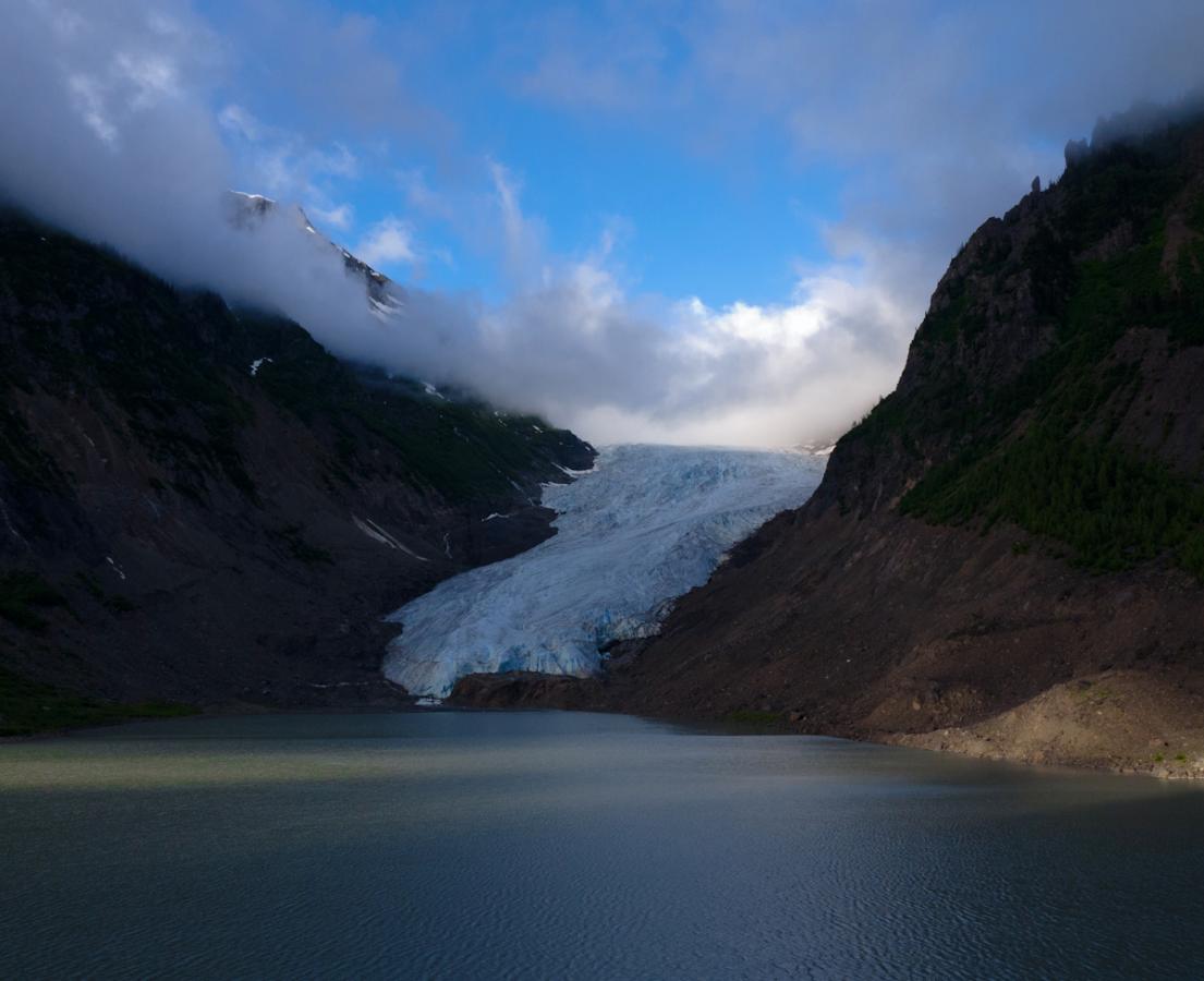 P1010772.jpg - From the Cassiar the Glacier Highway passes Bear Glacier on the way to Hyder