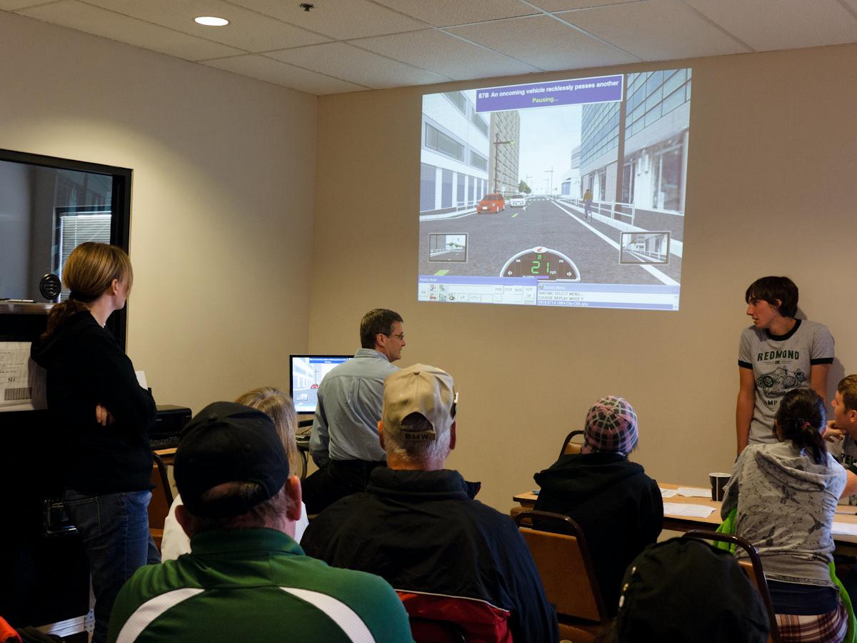 P1010964.jpg - BMWMOA demonstrated their newly acquired PC-based portable training simulator