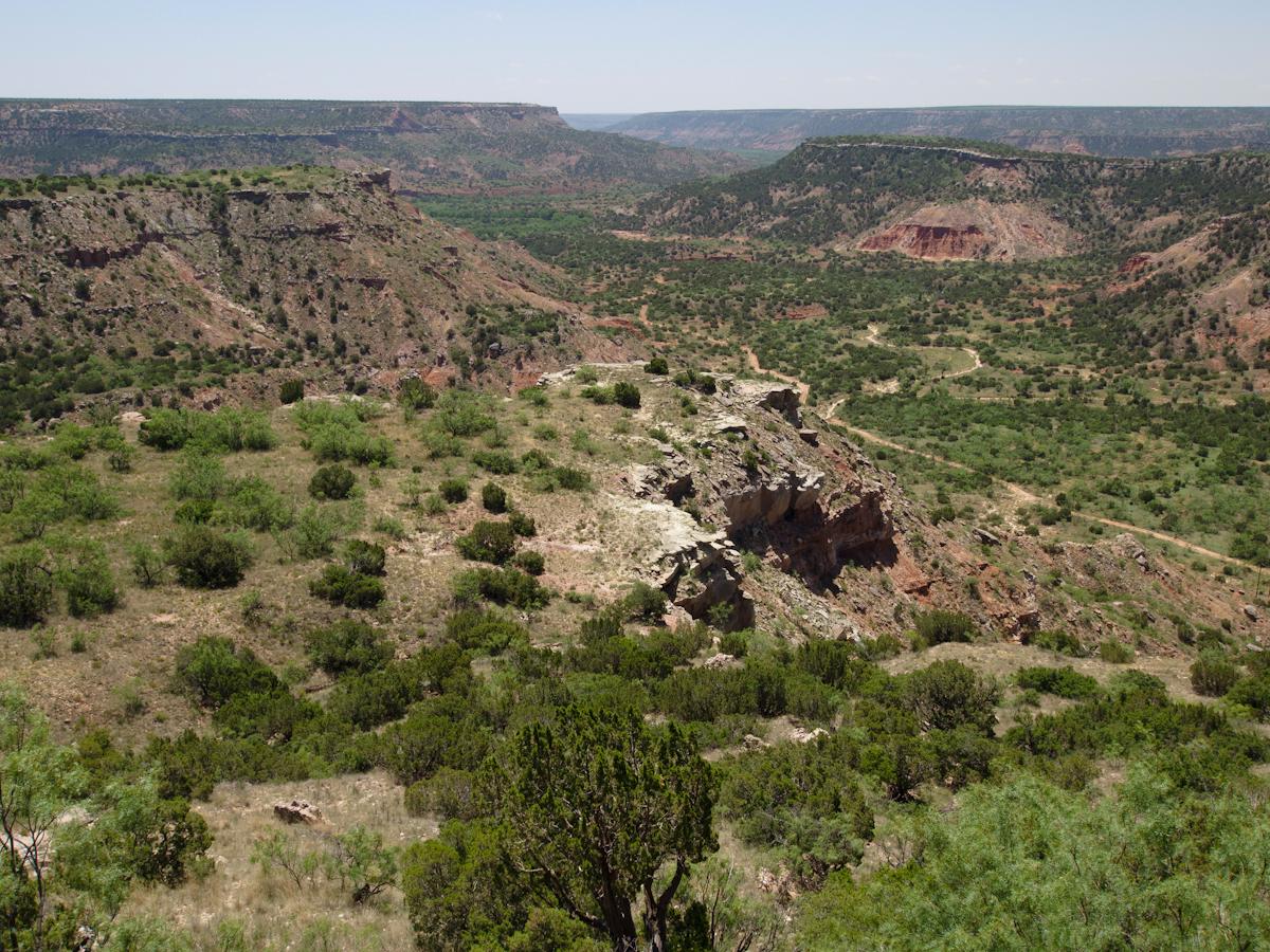 P1010198.jpg - Palo Duro just seems to pop out of the flat northern Texas plain.