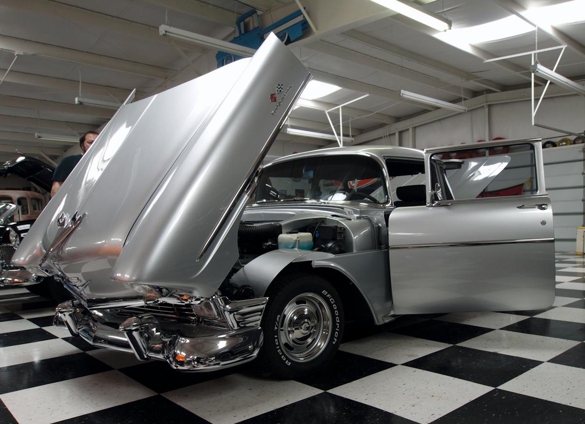 P1010248.jpg - Beautifully detailed '56 Chevy resto rod with a twist....