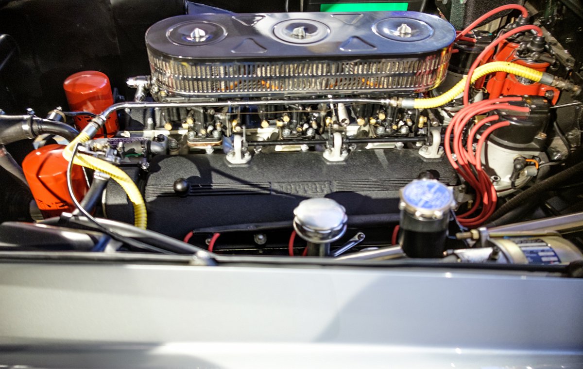 MEGS3105.jpg - Ferrari 3.0 V12, no injection here, just a trio of Webers. The 250GT sold for $1,490,000.