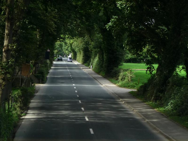 P1010862.JPG - During the June TT John McGuinness' Honda was timed at 198 mph along this road.