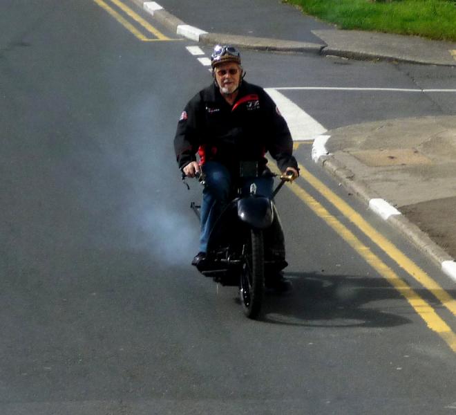 P1010874.JPG - A typical sight during the week; it's a great place to air out the old bangers.