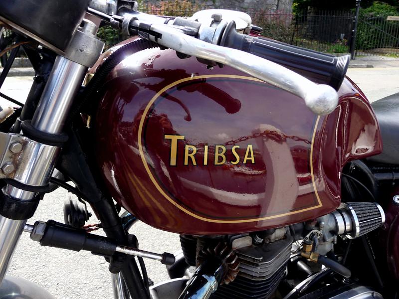 P1010978.JPG - One of the many traditional "combo" bikes, a Triumph engine in BSA frame.