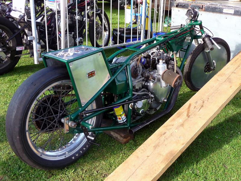 P1020302.JPG - Supercharged Triumph twin powered classic dragster.