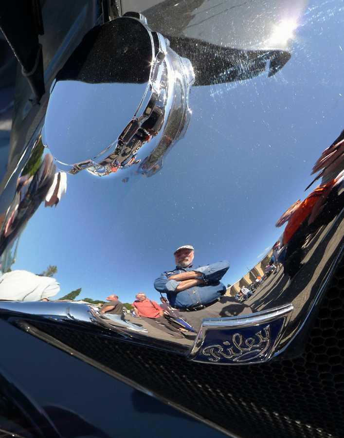 L1010125.JPG - Neil reflecting on a classic Riley.