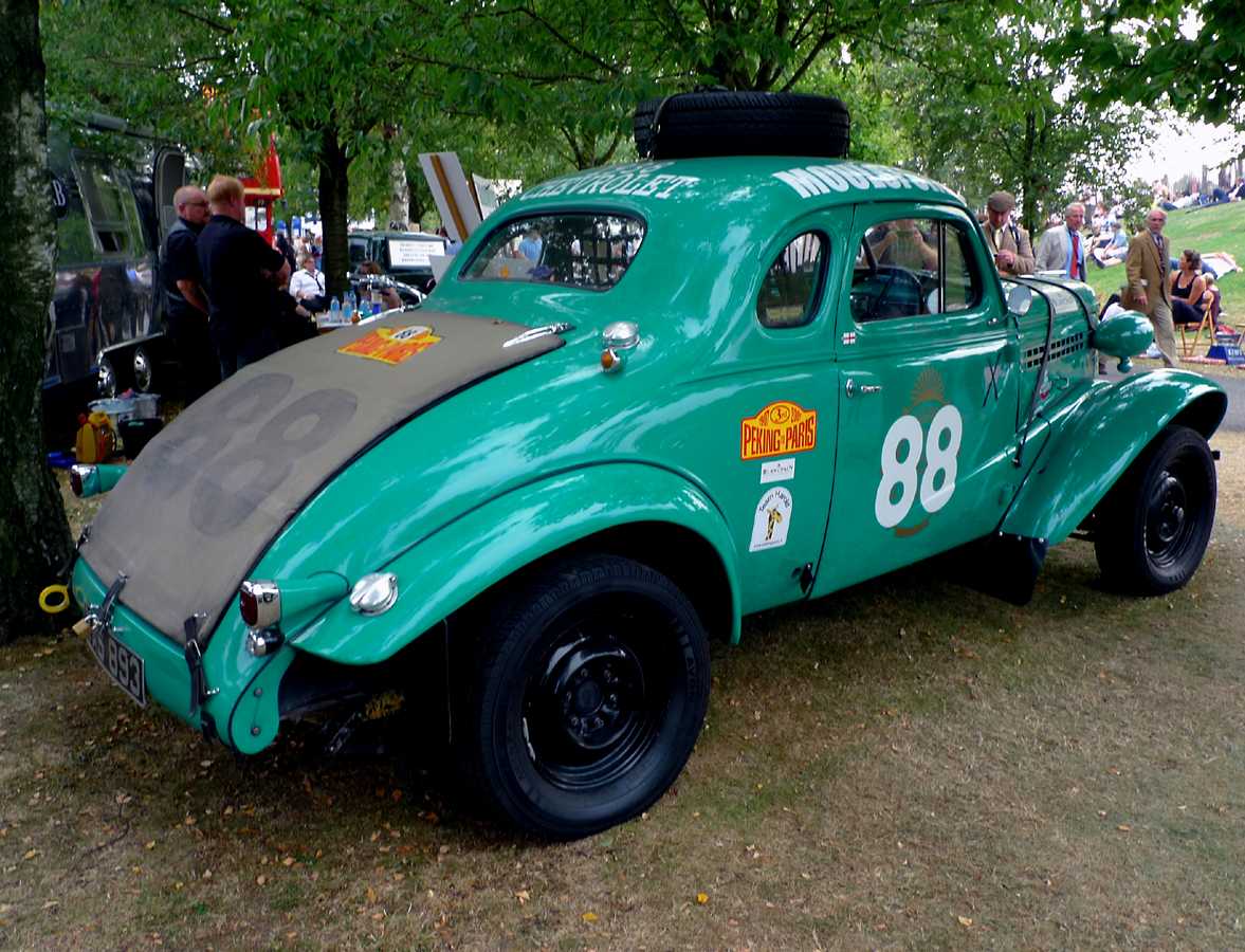 L1010771.JPG - Now for something entirely different, a 1937 Chevrolet replicating the Argentine Pampas racers of the fifties. This car actually won the Peking-Paris race a few years ago.