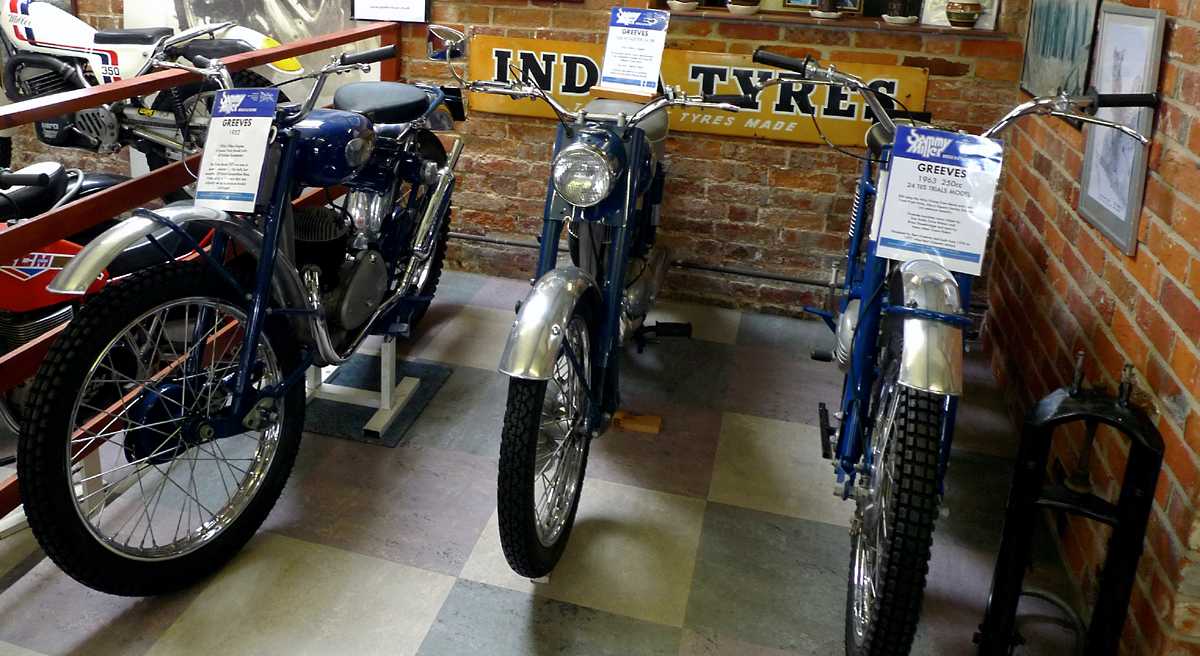 L1010600.JPG - The British competition. After the demise of the big singles, slain by Bultaco, a number of small British companies built two-stroke off road race bikes.