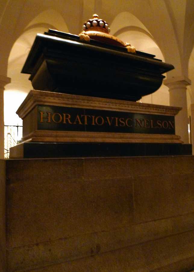 L1020048.JPG - The burial crypt of  Lord Admiral Nelson below the cathedral.