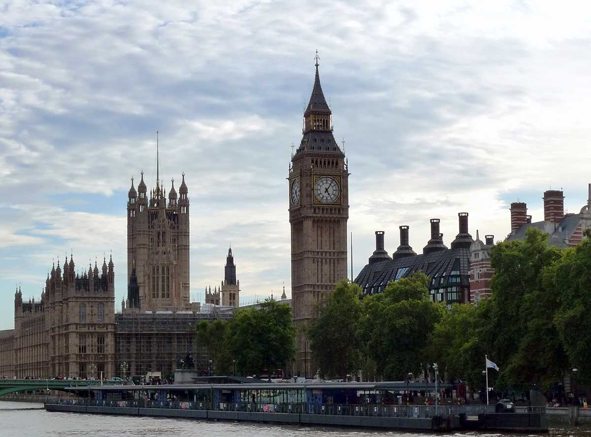 L1020145.JPG - End of the ride. Big Ben and the Houses of Parliament.